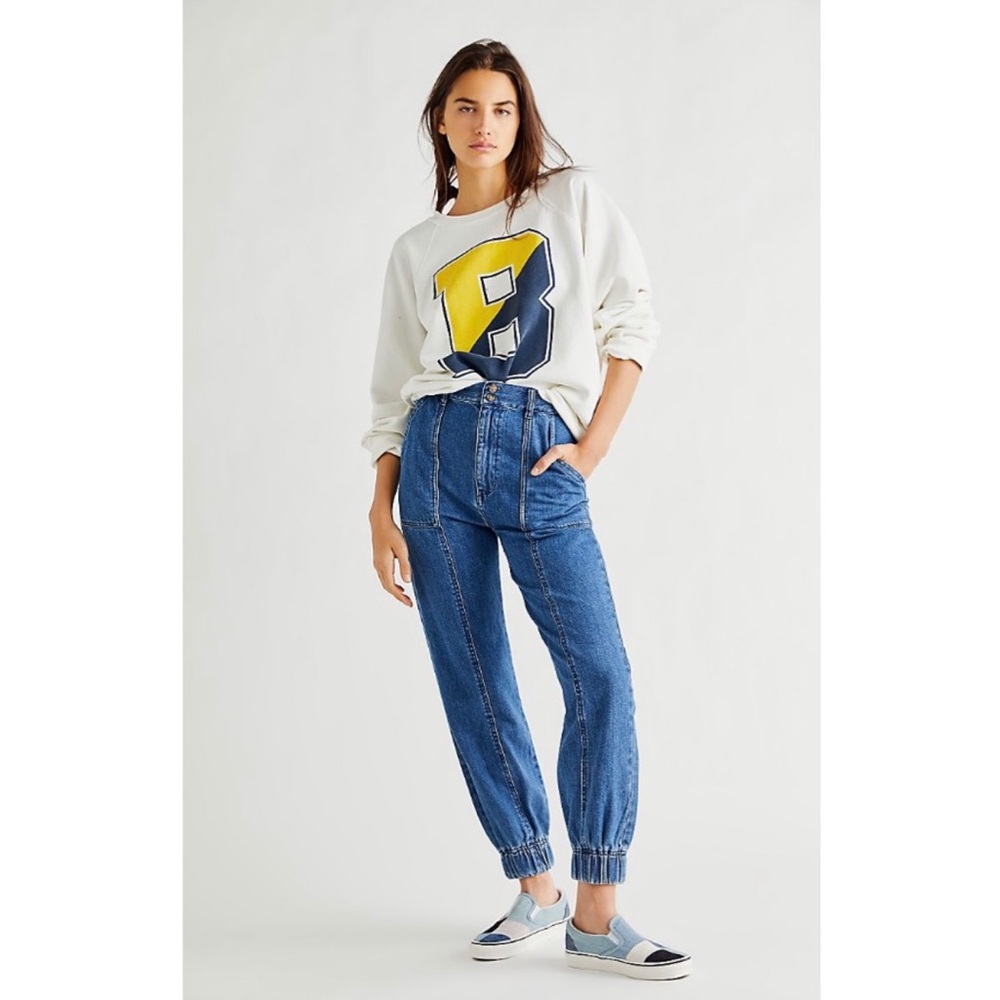 Free People Boyish Nico Denim Utility Jogger - Picture 1 of 8